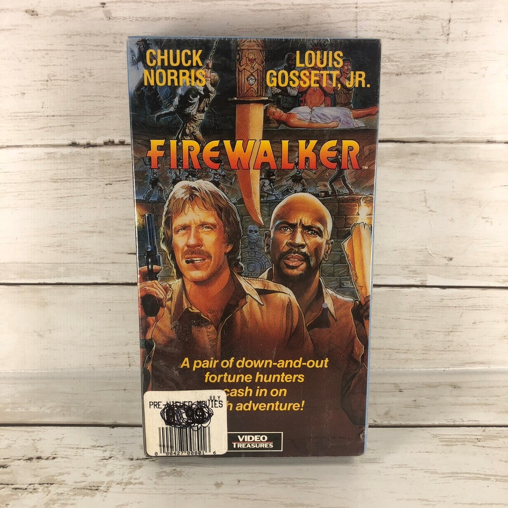 Firewalker VHS Chuck Norris Louis Gossett Jr Video Treasures 1986 Factory Sealed